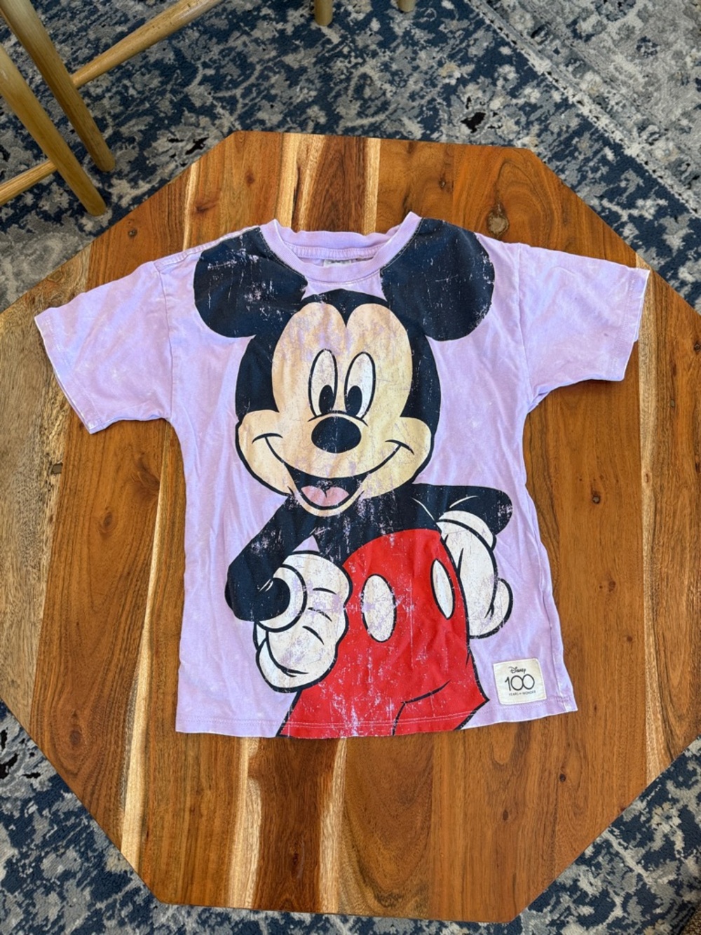Disney Cotton On Collab girls 6 Lavender Mickey Mouse Graphic Tee